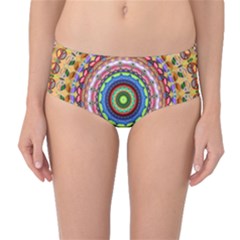 Peaceful Mandala Mid-waist Bikini Bottoms