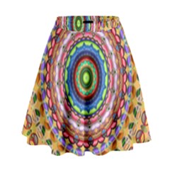 Peaceful Mandala High Waist Skirt by designworld65