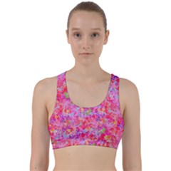 The Big Pink Party Back Weave Sports Bra by designworld65
