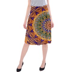 Powerful Mandala Midi Beach Skirt by designworld65