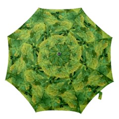 Green Springtime Leafs Hook Handle Umbrellas (large) by designworld65