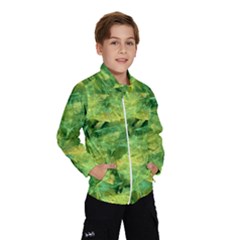 Green Springtime Leafs Wind Breaker (kids) by designworld65