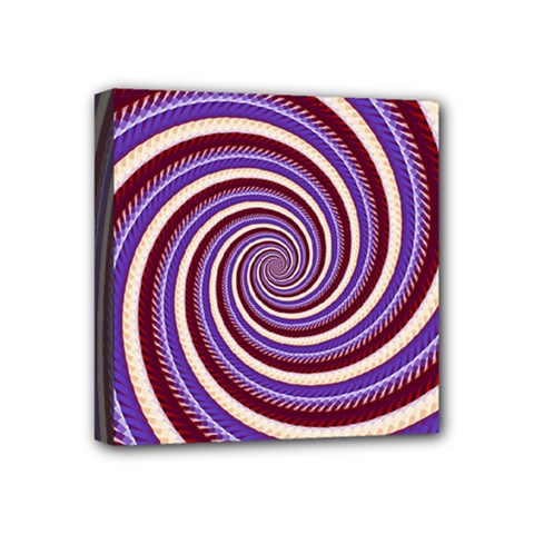 Woven Spiral Mini Canvas 4  X 4  by designworld65