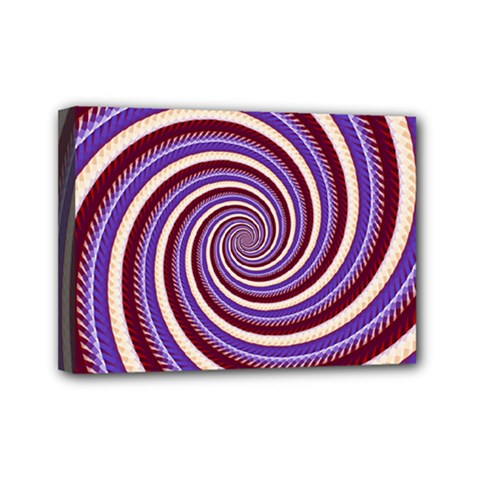 Woven Spiral Mini Canvas 7  X 5  by designworld65