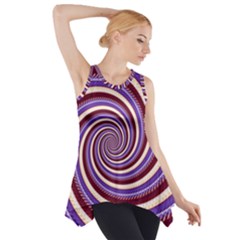 Woven Spiral Side Drop Tank Tunic