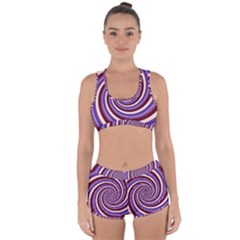 Woven Spiral Racerback Boyleg Bikini Set