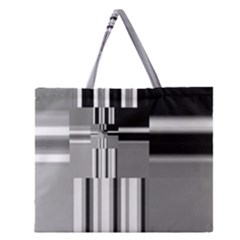 Black And White Endless Window Zipper Large Tote Bag by designworld65
