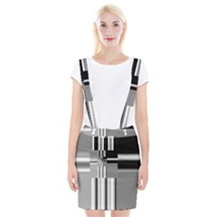 Black And White Endless Window Braces Suspender Skirt by designworld65