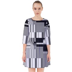 Black And White Endless Window Smock Dress by designworld65