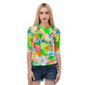 Colorful Summer Splash Quarter Sleeve Raglan Tee View1