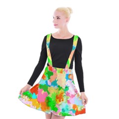 Colorful Summer Splash Suspender Skater Skirt by designworld65