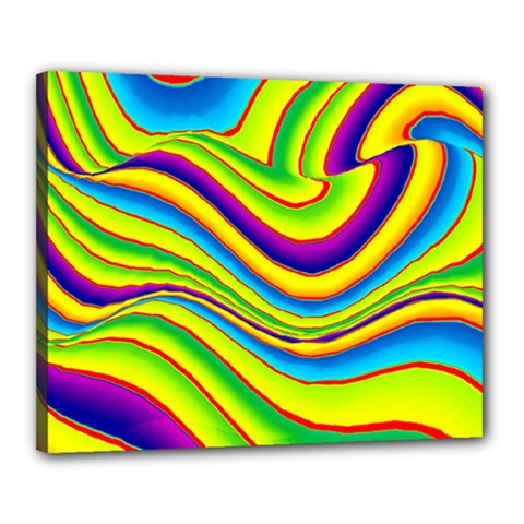 Summer Wave Colors Canvas 20  x 16 