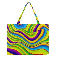 Summer Wave Colors Zipper Medium Tote Bag