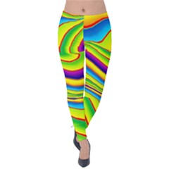 Summer Wave Colors Velvet Leggings by designworld65