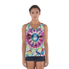 Sunshine Feeling Mandala Sport Tank Top  by designworld65