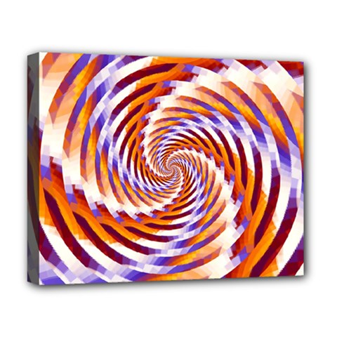 Woven Colorful Waves Deluxe Canvas 20  X 16   by designworld65