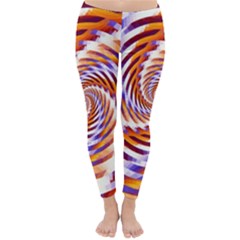 Woven Colorful Waves Classic Winter Leggings by designworld65