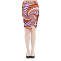 Woven Colorful Waves Midi Wrap Pencil Skirt View1