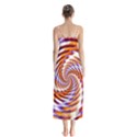 Woven Colorful Waves Button Up Chiffon Maxi Dress View2