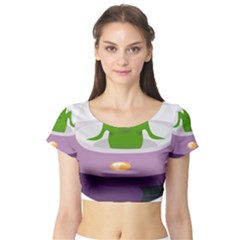 Ufo Short Sleeve Crop Top (Tight Fit)