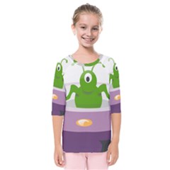 Ufo Kids  Quarter Sleeve Raglan Tee