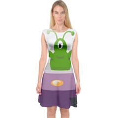 Ufo Capsleeve Midi Dress