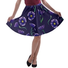 Floral A-line Skater Skirt