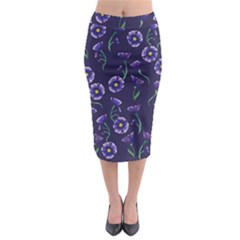 Floral Midi Pencil Skirt by BubbSnugg