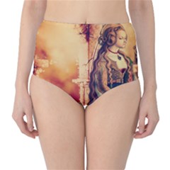 Fantasy Art Painting Magic Woman  High-Waist Bikini Bottoms