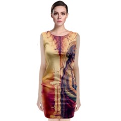 Fantasy Art Painting Magic Woman  Classic Sleeveless Midi Dress