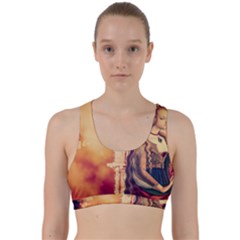 Fantasy Art Painting Magic Woman  Back Weave Sports Bra