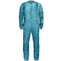 Denim Jeans Fabric Texture Onepiece Jumpsuit (men)  by paulaoliveiradesign