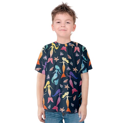 Mermaids Kids  Cotton Tee by BubbSnugg