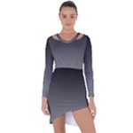 Charcoal Frost Asymmetric Cut-Out Shift Dress