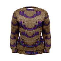 Pearl Lace And Smiles In Peacock Style Women s Sweatshirt