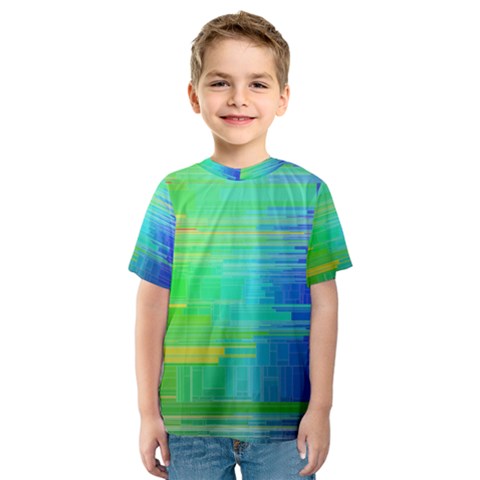 Colors Rainbow Pattern Kids  Sport Mesh Tee by paulaoliveiradesign