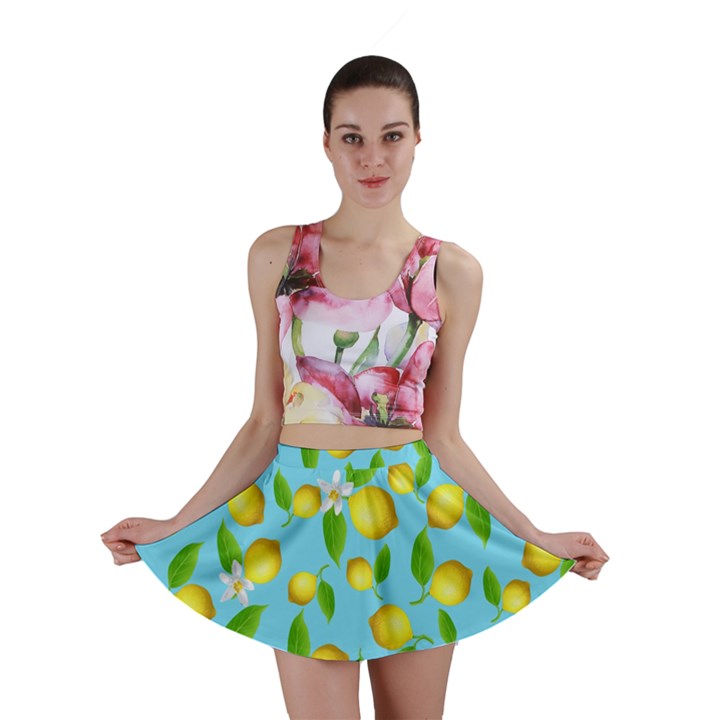 Lemon pattern Mini Skirt