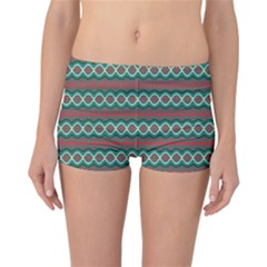 Ethnic Geometric Pattern Reversible Boyleg Bikini Bottoms by linceazul