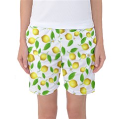 Lemon pattern Women s Basketball Shorts