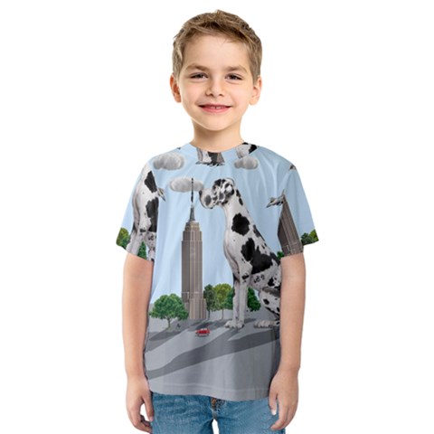 Great Dane Kids  Sport Mesh Tee by Valentinaart