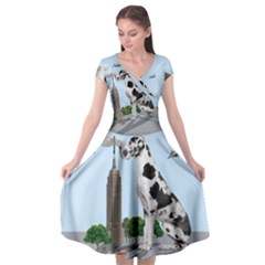 Great Dane Cap Sleeve Wrap Front Dress by Valentinaart