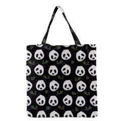 Panda Pattern Grocery Tote Bag by Valentinaart