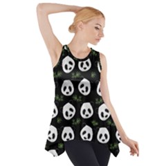 Panda Pattern Side Drop Tank Tunic by Valentinaart