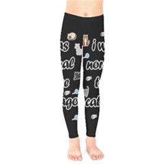 I Was Normal Three Cats Ago Kids  Legging by Valentinaart