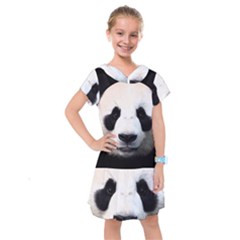 Panda Face Kids  Drop Waist Dress by Valentinaart