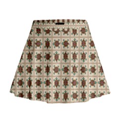 Native American Pattern Mini Flare Skirt by linceazul