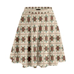 Native American Pattern High Waist Skirt by linceazul