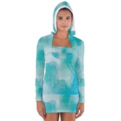 Ombre Long Sleeve Hooded T-shirt by ValentinaDesign