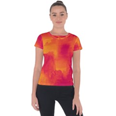 Ombre Short Sleeve Sports Top  by ValentinaDesign