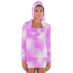 Ombre Long Sleeve Hooded T-shirt by ValentinaDesign